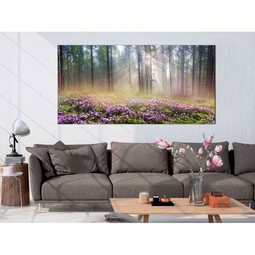 Tableau Purple Meadow (1 Part) Wide 120x60 Cm