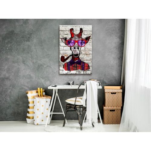 Tableau Hipster Giraffe 1 Pièce Vertical 80x120 Cm