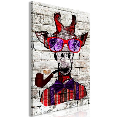Tableau Hipster Giraffe 1 Pièce Vertical 80x120 Cm