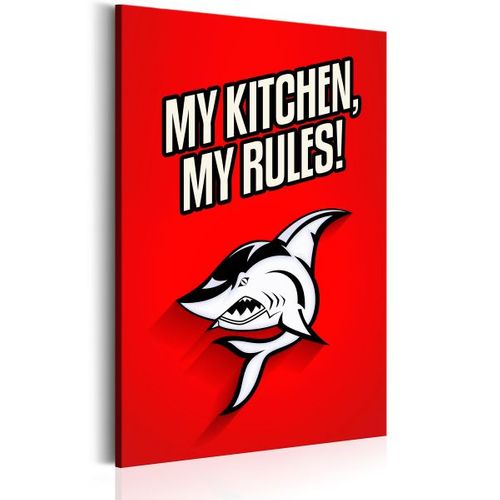 Tableau My Kitchen, My Rules! 80x120 Cm