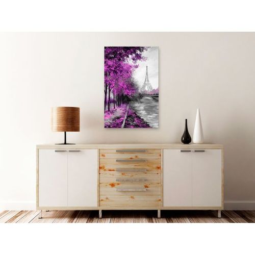 Tableau Villes Paris Channel (1 Part) Vertical Pink 80x120 Cm