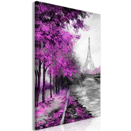 Tableau Villes Paris Channel (1 Part) Vertical Pink 80x120 Cm