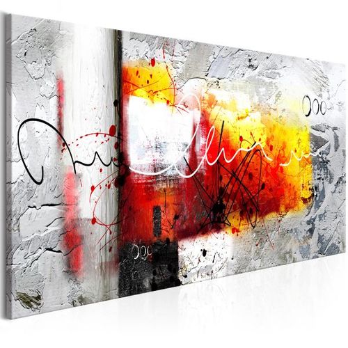 Tableau Hammer (1 Part) Red Narrow 120x40 Cm