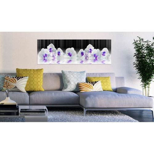 Tableau Fleurs Water Orchids 120x40 Cm