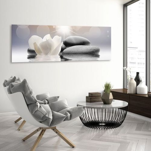 Tableau Zen Pebbles In Water (1 Part) Narrow 120x40 Cm