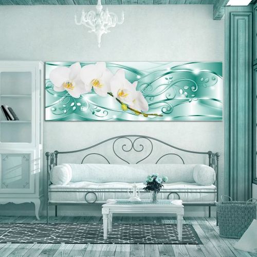 Tableau Flowering (1 Part) Narrow Green 120x40 Cm