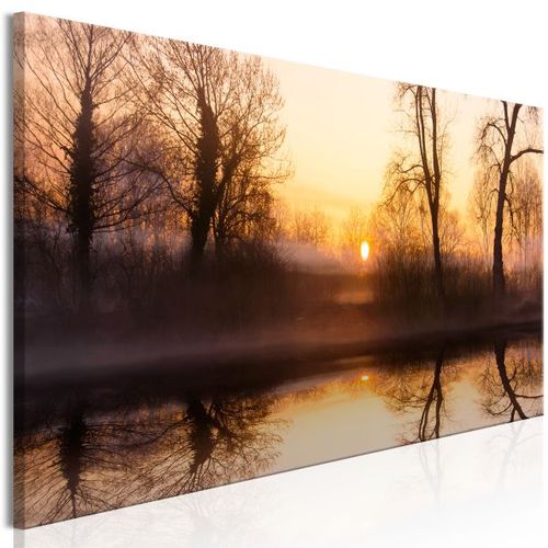 Tableau Winter Sunset (1 Part) Narrow 120x40 Cm