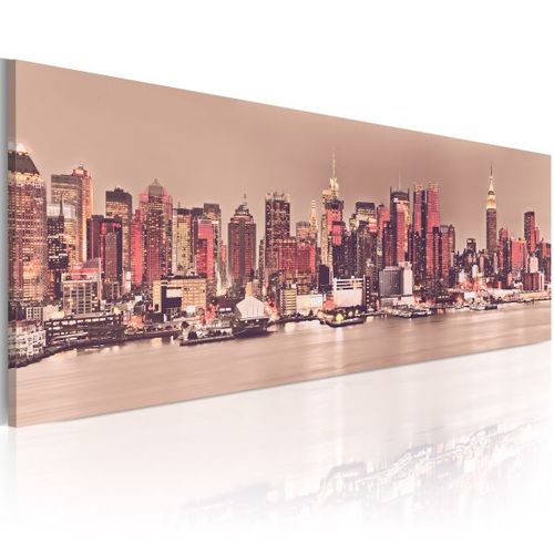 Tableau Villes New York - City Of Light 135x45 Cm