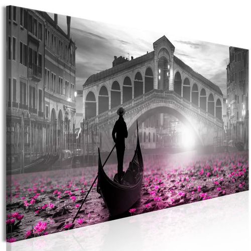 Tableau Villes Magic Venice (1 Part) Narrow Grey 120x40 Cm