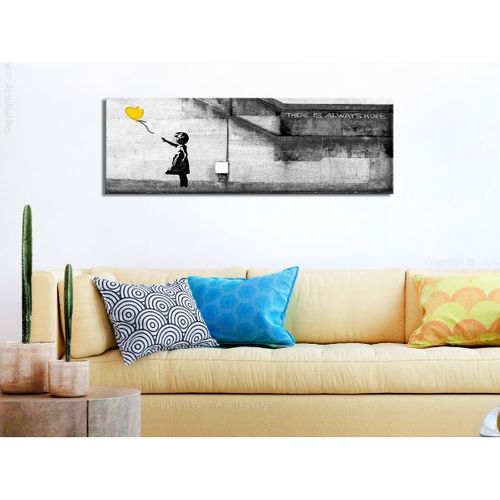 Tableau There Is Always Hope 1 Pièce Narrow Yellow 120x40 Cm