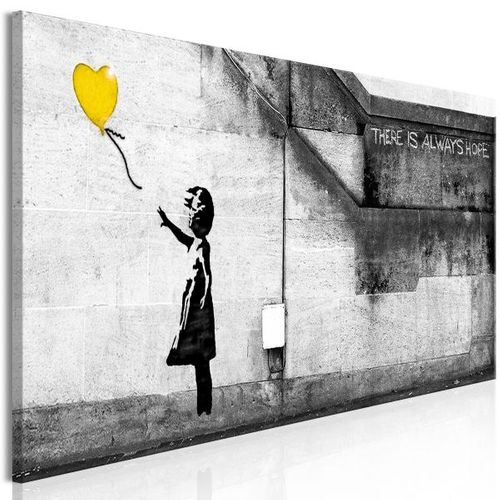Tableau There Is Always Hope 1 Pièce Narrow Yellow 120x40 Cm