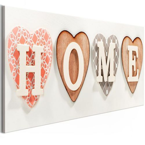 Tableau Vintage Four Hearts (1 Part) Narrow 120x40 Cm