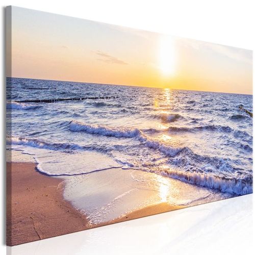 Tableau Calm Waves (1 Part) Narrow Brown 135x45 Cm
