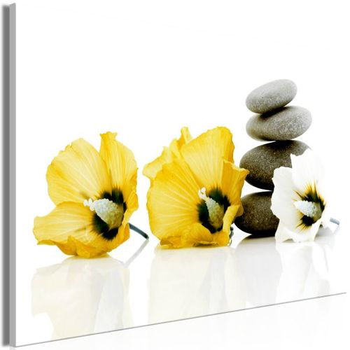 Tableau Zen Calm Mallow (1 Part) Wide Yellow 120x80 Cm