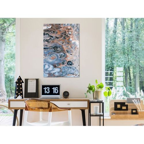 Tableau Sienna Blue Marble (1 Part) Vertical 40x60 Cm