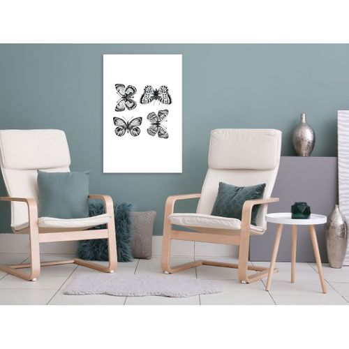 Tableau Four Butterflies 1 Pièce Vertical 40x60 Cm