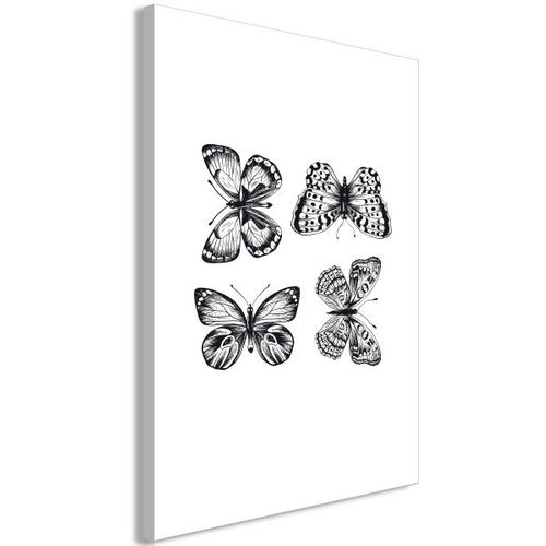 Tableau Four Butterflies 1 Pièce Vertical 40x60 Cm