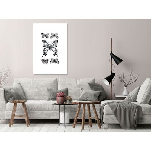 Tableau Five Butterflies 1 Pièce Vertical 80x120 Cm