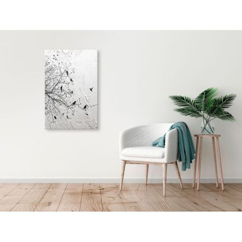 Tableau Vintage Birds On Tree (1 Part) Vertical 40x60 Cm