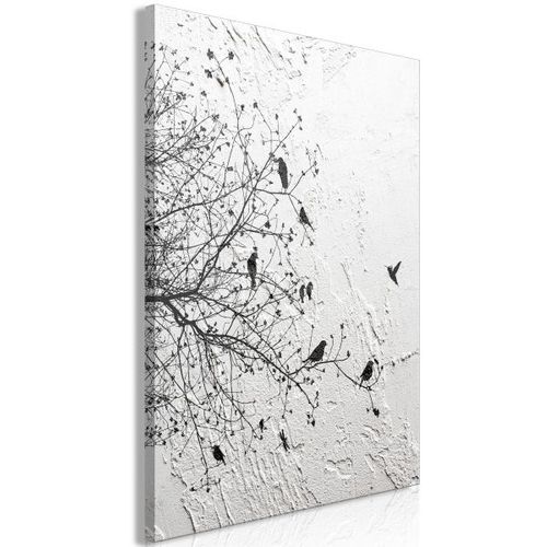 Tableau Vintage Birds On Tree (1 Part) Vertical 40x60 Cm
