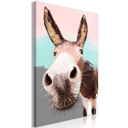 Tableau Curious Donkey 1 Pièce Vertical 80x120 Cm