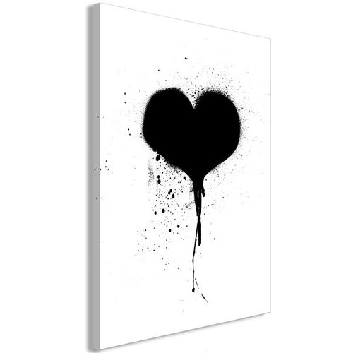 Tableau Destroyed Heart 1 Pièce Vertical 40x60 Cm