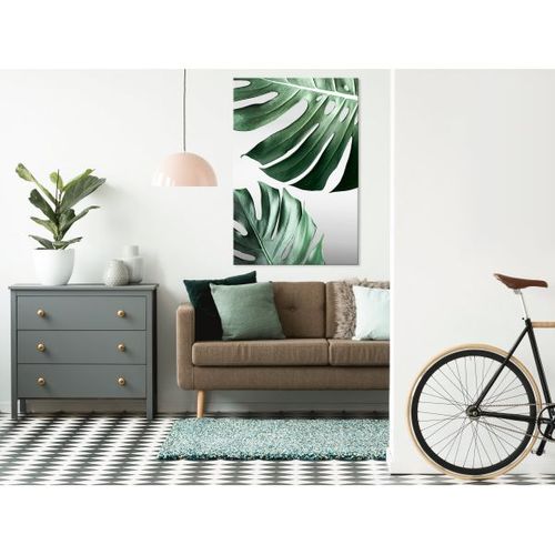 Tableau Monstera Leaves (1 Part) Vertical 60x90 Cm
