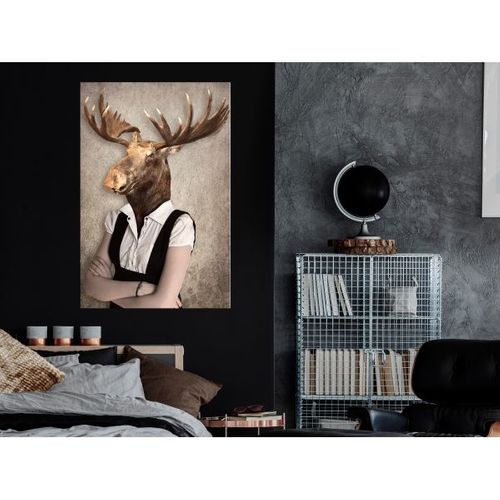 Tableau Brainy Moose (1 Part) Vertical 60x90 Cm