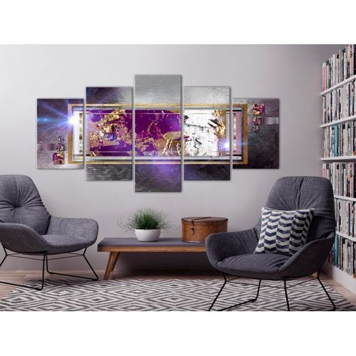 Tableau Golden Reflection (5 Parts) Wide 100x50 Cm