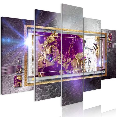 Tableau Golden Reflection (5 Parts) Wide 100x50 Cm