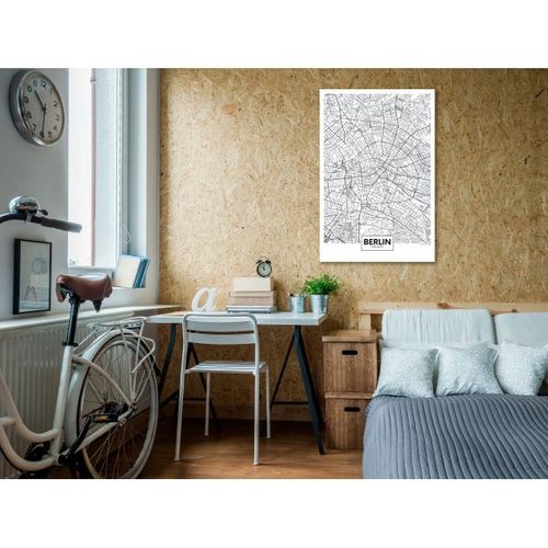 Tableau Cartes Du Monde Map Of Berlin (1 Part) Vertical 60x90 Cm