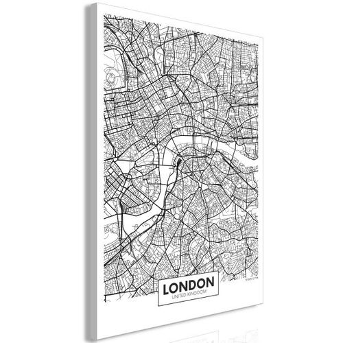 Tableau Cartes Du Monde Map Of London (1 Part) Vertical 80x120 Cm
