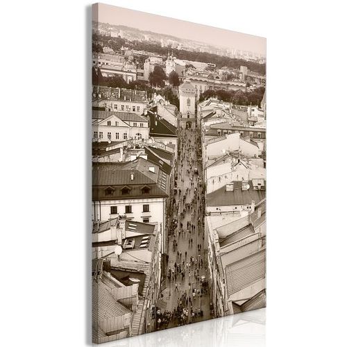 Tableau Villes Cracow: Florianska Street (1 Part) Vertical 40x60 Cm