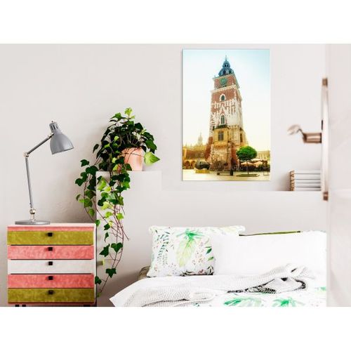 Tableau Villes Cracow: Town Hall (1 Part) Vertical 80x120 Cm