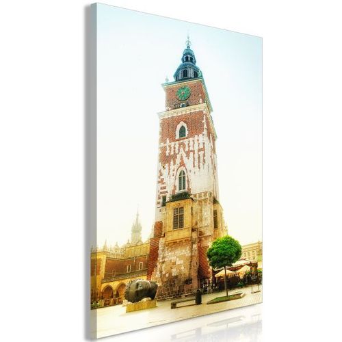 Tableau Villes Cracow: Town Hall (1 Part) Vertical 80x120 Cm