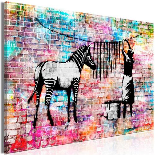 Tableau Colourful Washing 1 Pièce Wide 120x80 Cm