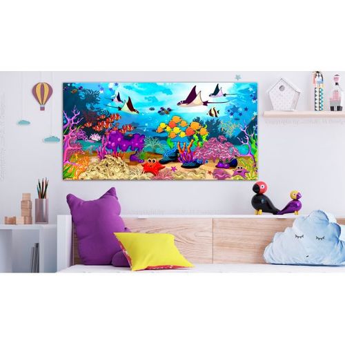 Tableau Pour Enfants Underwater Fun (1 Part) Wide 120x60 Cm