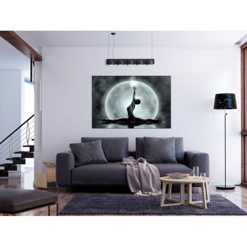 Tableau Personnages Twine (1 Part) Wide Grey 120x80 Cm