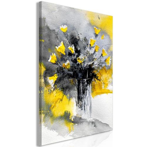Tableau Fleurs Bouquet Of Colours (1 Part) Vertical Yellow 60x90 Cm