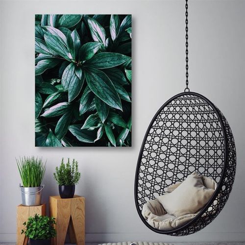 Tableau Feuilles De Plantes Tropicales 70 X 100 Cm Vert