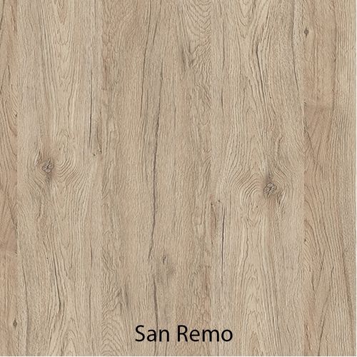 Salle De Bain Suspendue LED Lavabo 2 Colonnes + Miroir Étagères Chêne San Remo Mat