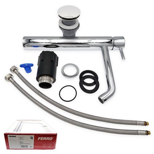 Ciriculus XL Robinet Mitigeur Haut Chrome Brillant + Bonde