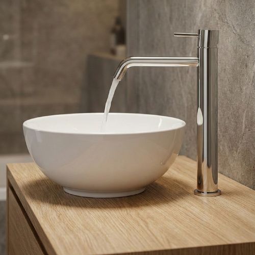 Ciriculus XL Robinet Mitigeur Haut Chrome Brillant + Bonde