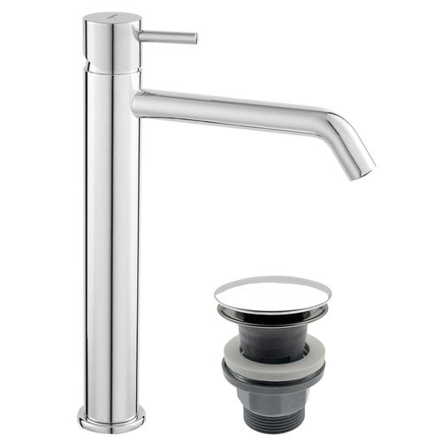 Ciriculus XL Robinet Mitigeur Haut Chrome Brillant + Bonde
