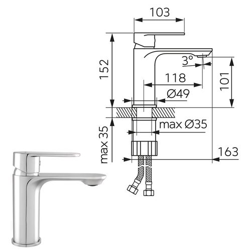 Talassa Robinet Mitigeur Chrome Brillant