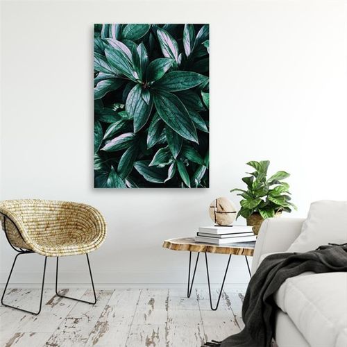 Tableau Feuilles De Plantes Tropicales 80 X 120 Cm Vert