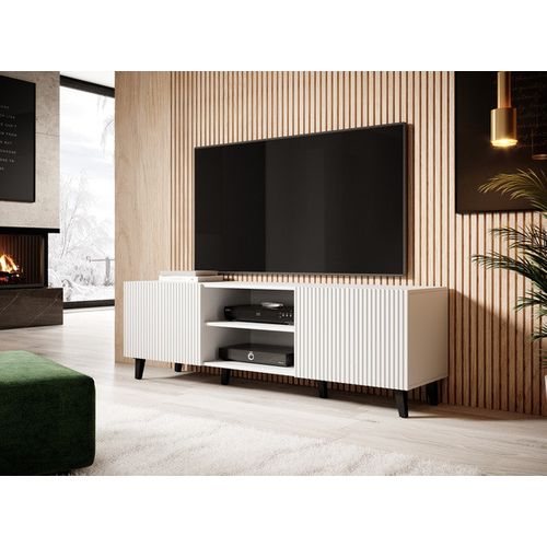 Meuble TV Design Blanc 150 Cm Gustave