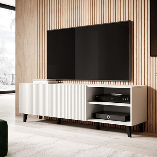 Meuble TV Design Blanc 150 Cm Gustave