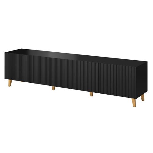 Meuble TV Design Noir 200 Cm Gustave