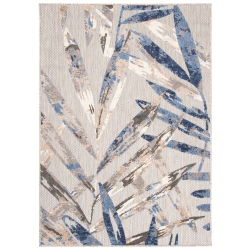 Tapis Intérieur Extérieur 3D Bleu Beige Gris Sisal Patio 80x150